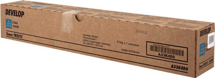 ORIGINAL Develop toner ciano A33K4D0 TN-321c ~25000 Seiten