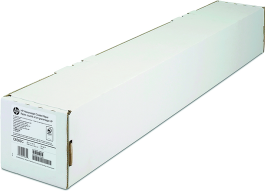 ORIGINAL HP Carta Bianco C6569C Heavyweight Coated Paper 1067 mm x 30.5 m, 130 g/m², Opaca, Fibra di legno