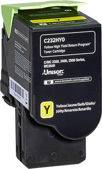 ORIGINAL Lexmark toner giallo C232HY0 C/MC2325/2425/2535 ~2300 Seiten