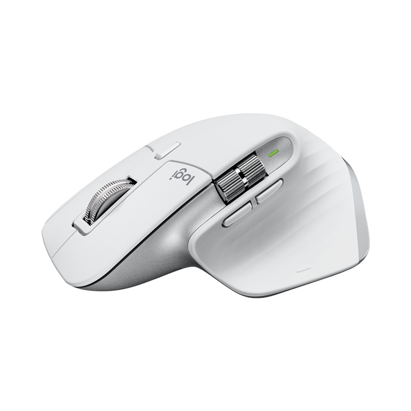 ORIGINAL Logitech Accessori per computer Argento / Bianco 910-006560 MX MASTER 3S - Maus Logitech MX Master 3S - Mouse Wireless ad Alte Prestazioni, Scorrimento Ultraveloce, Ergo, 8K DPI, Tracciamento su Vetro, Clic Silenziosi, USB C, Bluetooth, Windows,