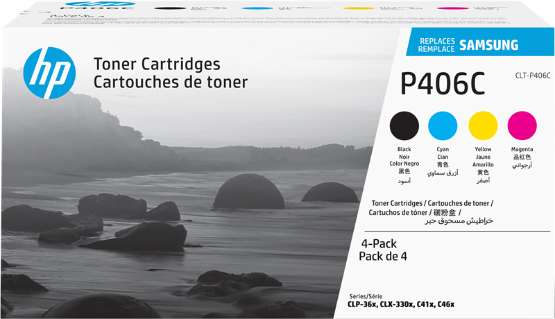 ORIGINAL Samsung Multipack nero / ciano / magenta / giallo CLT-P406C SU375A ~4500 Seiten rainbow kit