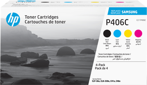 ORIGINAL Samsung Multipack nero / ciano / magenta / giallo CLT-P406C SU375A ~4500 Seiten rainbow kit