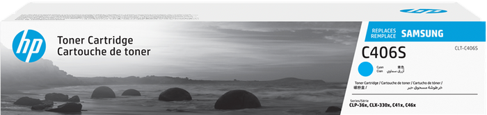 ORIGINAL Samsung toner ciano CLT-C406S ST984A ~1000 Seiten