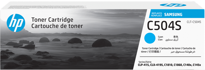 ORIGINAL Samsung toner ciano CLT-C504S SU025A ~1800 Seiten