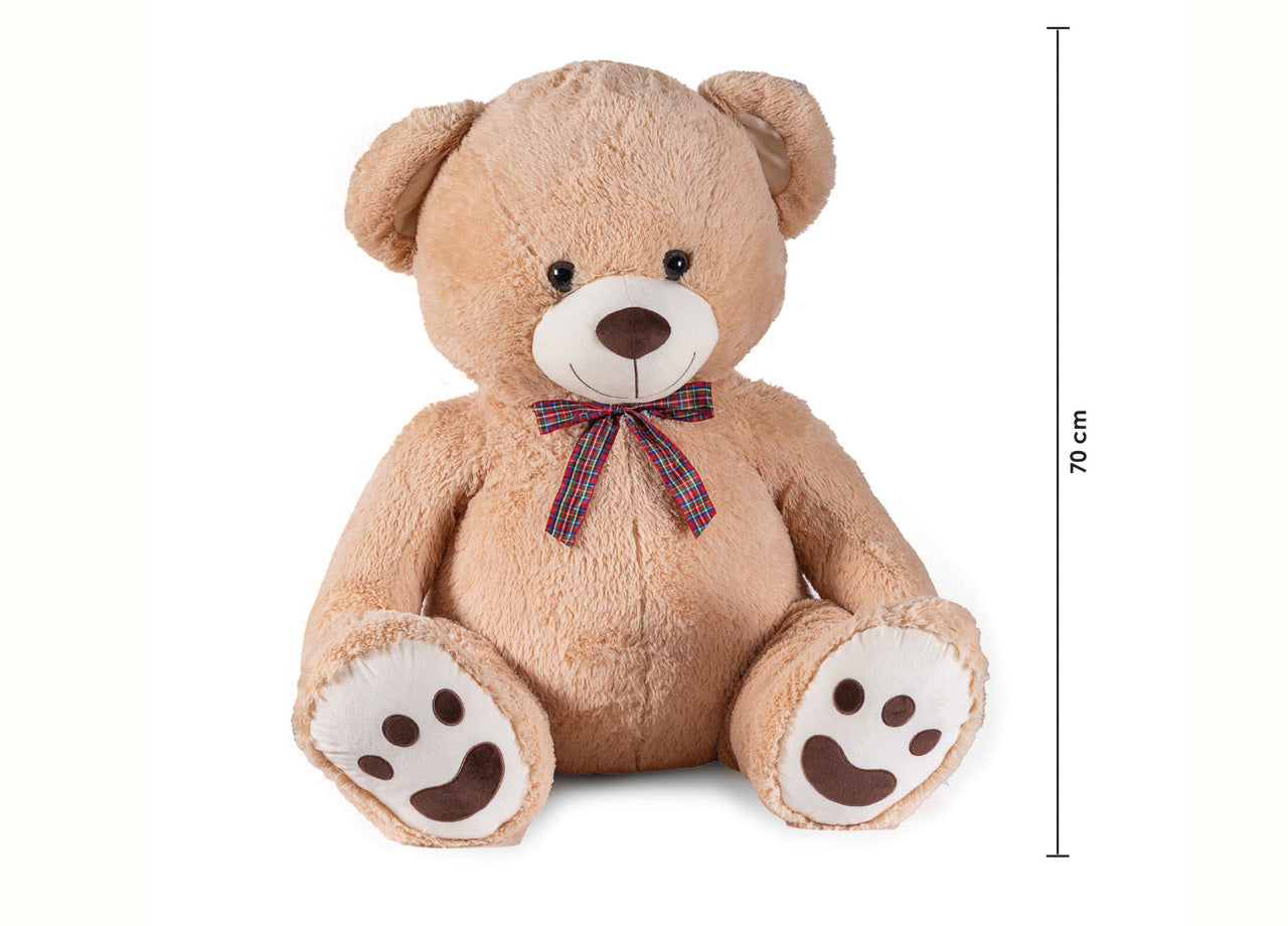 Peluches Orsacchiotto Marshmallow Simpatico Grande Orso Beige Di Peluche - 70cm - Marshmallow