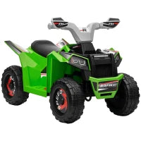 Quad per Bambini 18-36 Mesi in PP e Metallo, Velocità max 2.5 km/h, 70x41.5x48.5 cm, Verde Grigio e Nero
