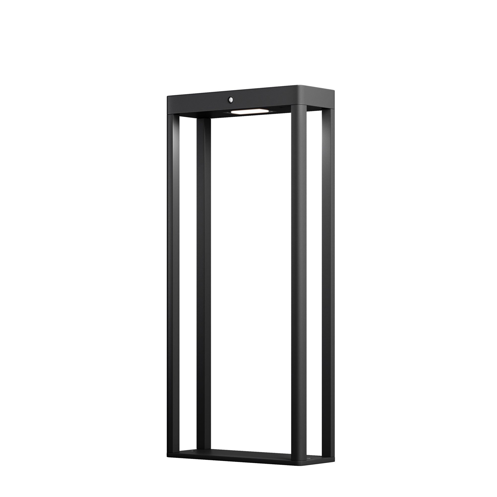 Lampada Da Terra Esterno Moderna Pir Alluminio Nero Led Integrato 2W Ip54 50Cm