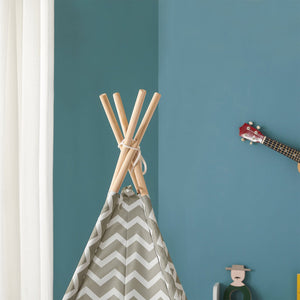 Tenda Indiani Bambini Casa per Bambini con 1 portella e 1 Finestra Righe bianco sporco OSS03,IT