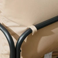 Set da Giardino con Tavolo e Sedie da 5 Pezzi, 1 Tavolo da Pranzo Quadrato e 4 Sedie con 4 Cuscini, Nero