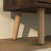 Mobile Scarpiera con 4 Cassetti Ribaltabili a 2 Livelli per 16 Paia, in Legno, 95x26x95 cm, Marrone