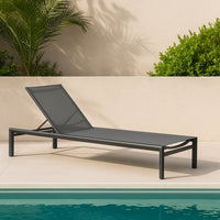 Lettino da esterno Share grigio struttura in alluminio