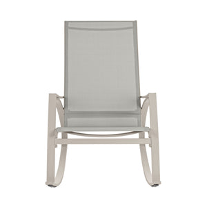 Poltrona da giardino a dondolo Telma in acciaio colore Ecrù