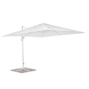 Ombrellone da giardino 3x4 braccio laterale bianco Roma