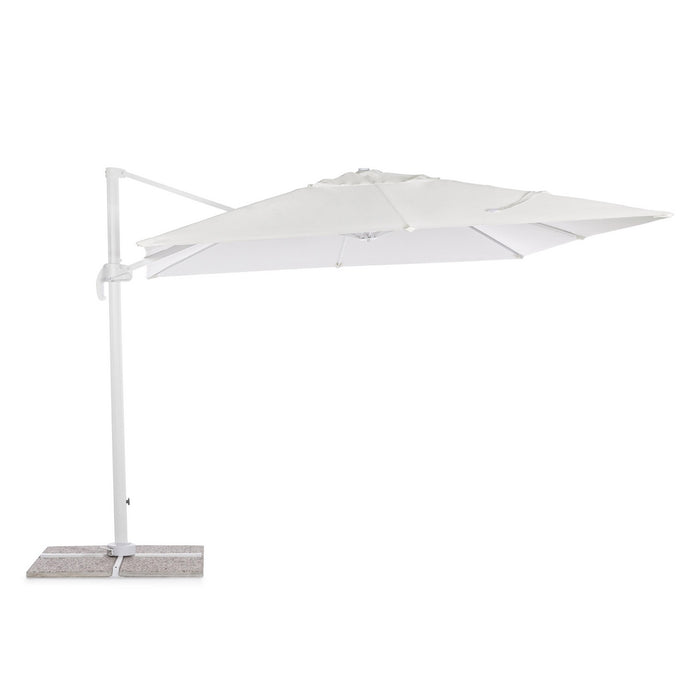 Ombrellone da giardino 3x4 braccio laterale bianco Roma