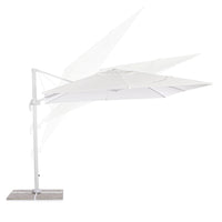 Ombrellone da giardino 3x4 braccio laterale bianco Roma