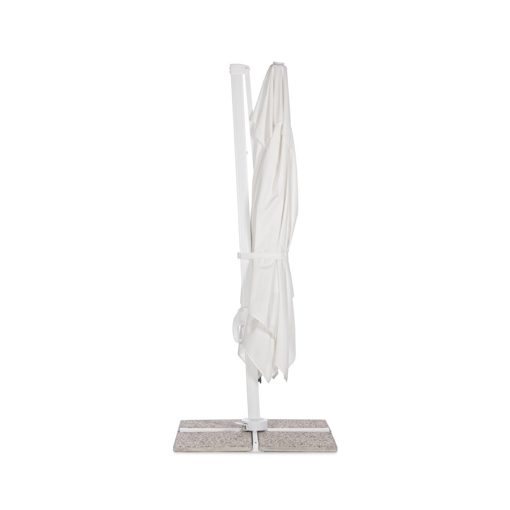 Ombrellone da giardino 3x4 braccio laterale bianco Roma