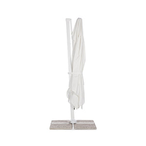 Ombrellone da giardino 3x4 braccio laterale bianco Roma