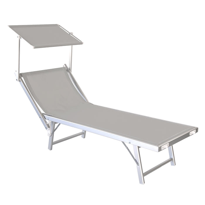 Lettino prendisole da mare per spiaggia o giardino Bagnino