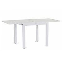 Tavolo estensibile da giardino in alluminio 82-163 cm Lipari bianco