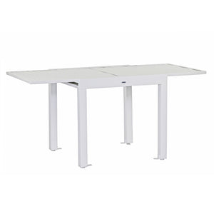 Tavolo estensibile da giardino in alluminio 82-163 cm Lipari bianco
