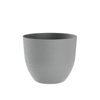 TERA vaso elegante a ciotola mod. Over, fioriera da esterno e interno grande in polietilene, spessore 5mm, effetto ruvido, con riserva d'acqua