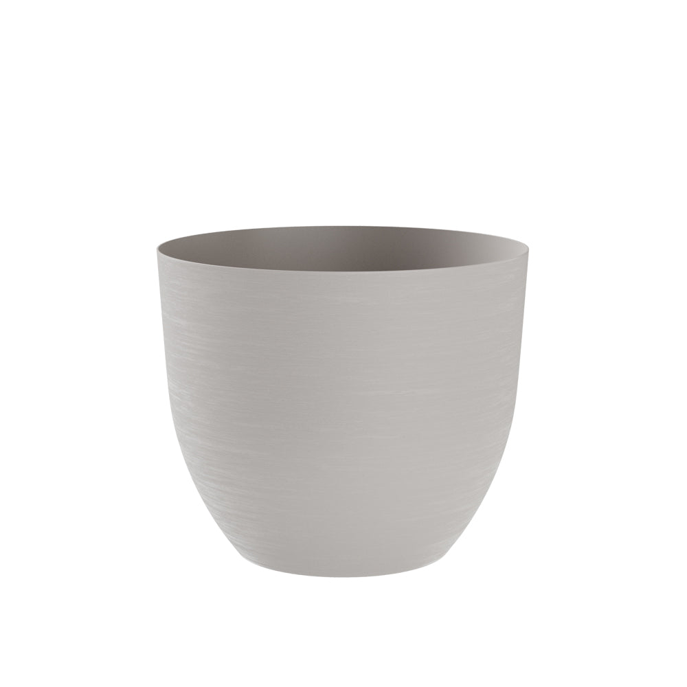 TERA vaso elegante a ciotola mod. Over, fioriera da esterno e interno grande in polietilene, spessore 5mm, effetto ruvido, con riserva d'acqua