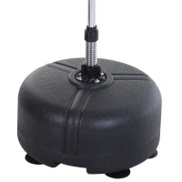 Punching Ball da Terra, Sacco da Boxe da Terra con Base Riempibile, Ventose e Guantoni, Altezza Regolabile 4 Livelli da 136-154 cm, Speed Bag per Home Gym Casa e Palestra, Nero