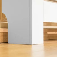 Mobile Copricalorifero Larghezza Regolabile e Mensola Superiore in MDF e Legno, 140-202x19x82.5cm, Bianco