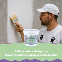 Pittura quarzo antialga interni esterni finitura opaca linea biopura cromika *** formato 5 lt, confezione 1