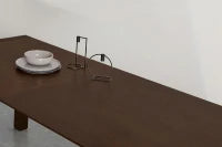 E-STYLO Tavolo allungabile moderno in MDF lucido, perfetto per chi ha spazi ridotti ma non vuole rinunciare a cene con parenti e amici, 90cm X 174/264cm H. 76cm