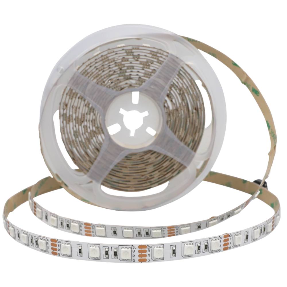 Kit striscia led rgb optonica 4322 5m con alimentatore ir