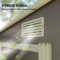 Capanno Attrezzi in Metallo 1.5x2m con Base, Porta Scorrevole e Tetto Inclinato, Grigio Chiaro