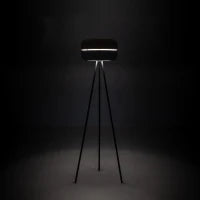 E-STYLO Lampada da terra con paralume bicolore e base a treppiede, ideale per aggiungere un tocco moderno e creativo a qualsiasi ambiente, 35cm X 35cm H. 140cm