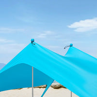Tenda da spiaggia portatile tenda parasole spiaggia con protezione dai raggi UV UPF 30+ Azzurro OZT01-HB