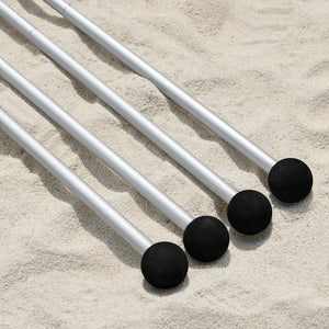 Tenda da spiaggia portatile tenda parasole con 4 aste spiaggia con protezione dai raggi UV UPF 30+ Azzurro 400x400x200cm OZT02-HB