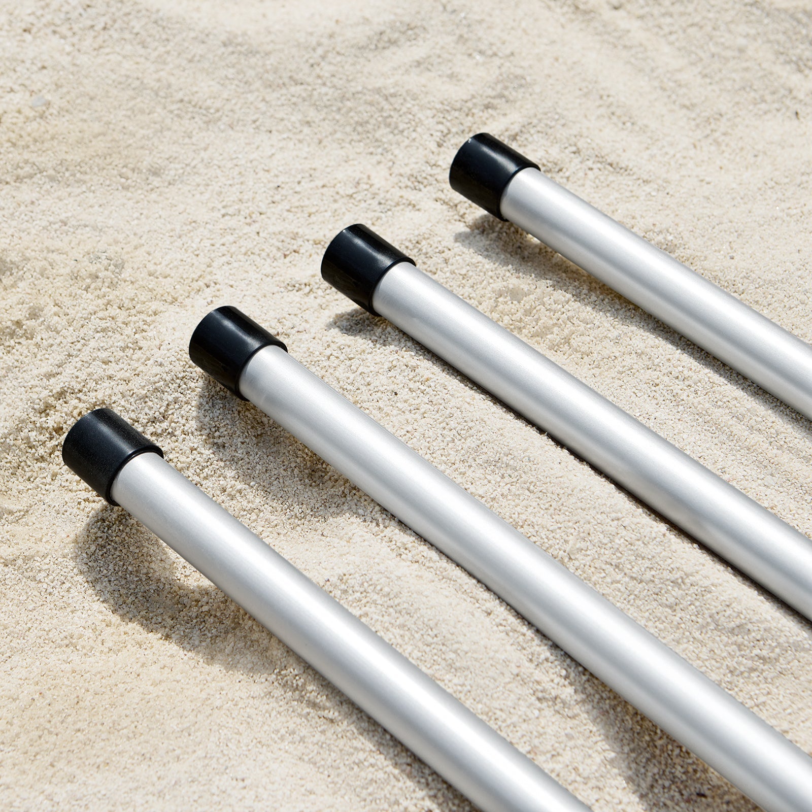 Tenda da spiaggia portatile tenda parasole con 4 aste spiaggia con protezione dai raggi UV UPF 30+ Azzurro 400x400x200cm OZT02-HB