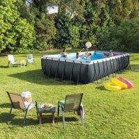 26364GN - Piscina Ultra Xtr Frame Rettangolare 732X366X132 Cm, Pompa A Sabbia