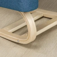 Sedia Ergonomica con Inginocchiatoio in Legno di Betulla e Cuscino, 51x69x58cm, Blu