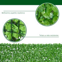 Rotolo di Siepe Artificiale per Balcone e Giardino in PE Verde 300x150cm