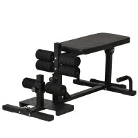 Squat Machine 3 in 1 con Altezza Regolabile e Panca Inclinabile in Acciaio, 100x58x46cm, Nero