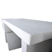 Pilozza lavabo calcestruzzo cemento serie ostuni incasso destra piano laterale *** misure 60 x 47 x h.30 cm, confezio...