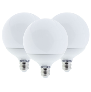 Lampadina led globo e27 18watt resa 108watt risparmio energetico 6000k pezzi 3