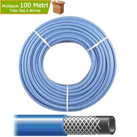 Tubo gas liquido 8x13 azzurro a norma imq uni-cig metri 100