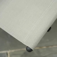 Poltrona a Dondolo da Giardino con Poggiatesta e Tasca Laterale, 150x62x88 cm, Nero e Grigio