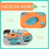 Vasino per Bambini da 6 Mesi a Forma di Alieno, Seduta Ergonomica, Schienale e Vaschetta Rimovibile, Blu