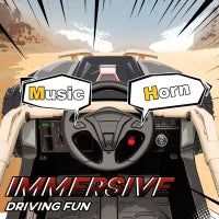 Macchina Elettrica per Bambini 3-8 Anni 12V con Licenza KAWASAKI, Doppio Motore, Telecomando e Musica, Giallo