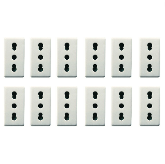 Presa bivalente bipasso 10/16a serie gewiss gw20203 pezzi 12