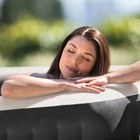 28434EX - Spa Bubble Ottagonale Cm 180X71, 4 Posti, Con Pompa, Riscaldatore, Sistema Di Purificazione Acqua, 120 Getti, Telo Base, Telo Copertura, Dispenser Di Cloro