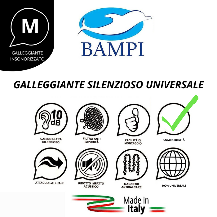 Galleggiante bampi silenzioso universale cassette esterne