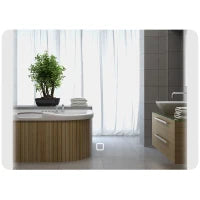 Specchio Bagno con Luce LED a 3 Temperature, Interruttore Touch e Antiappannamento, 70x50cm